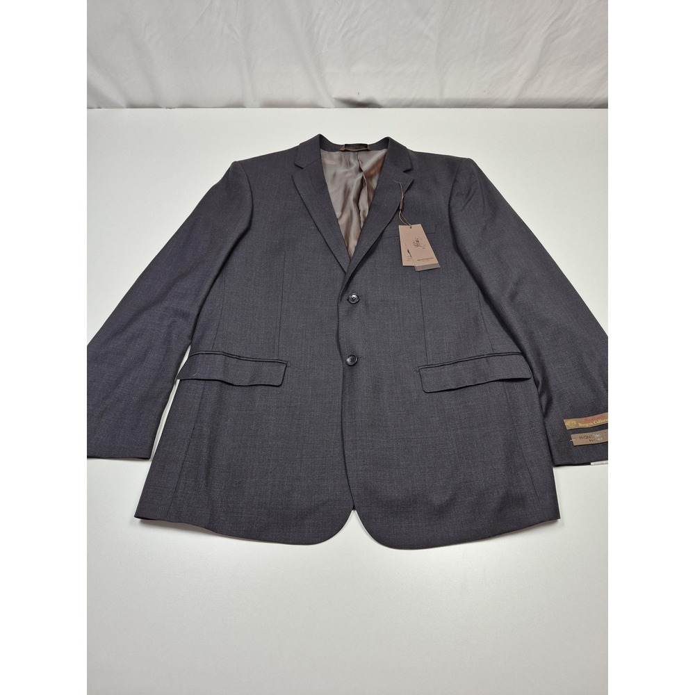 Prontomoda Europa Blazer Mens 44L Charcoal Super 140s Wool Sport Coat Jacket